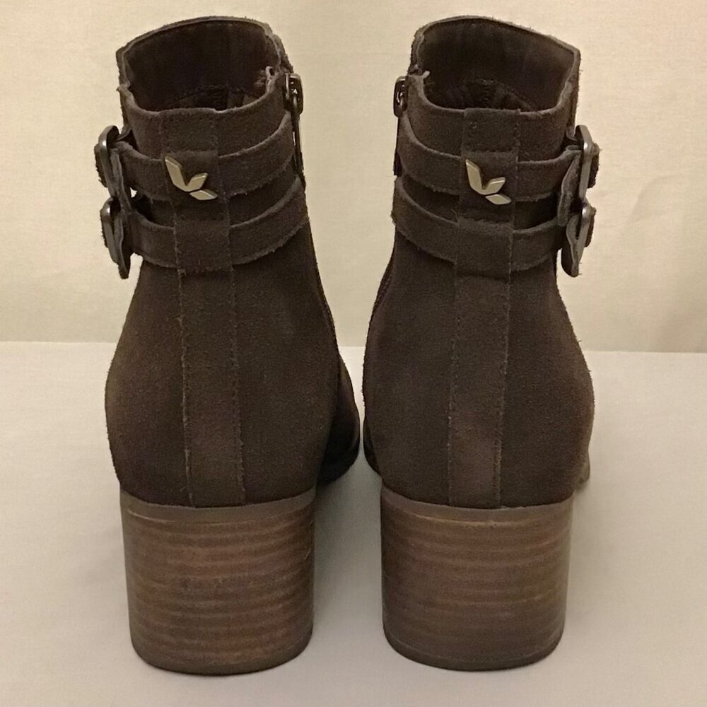 Koolaburra UGG 10 Gordana 1020132 Suede Ankle Boots Brown Booties Chunky Heels - Picture 7 of 12